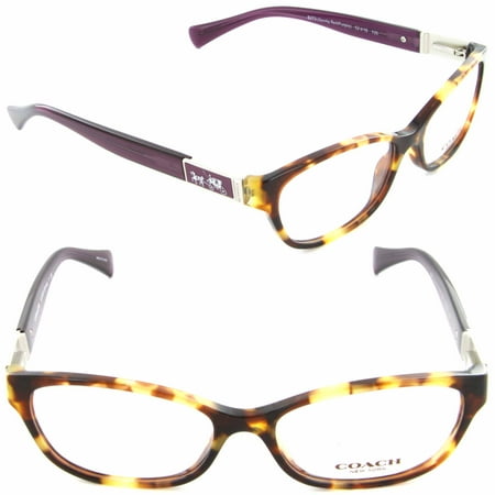tortoise purple spotty eyeglasses demo emma lens coach