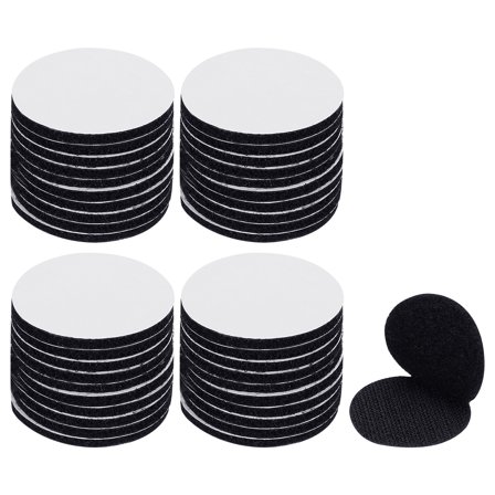 Uxcell 1.6 inch Round Hook and Loop Dot, Double Sided Sticky-Back, Black 40 Pairs