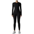 thumbnail image 4 of HAPIMO Women's 5 PCS Workout Sets Plus Size Yoga Clothing Suit Set Tracksuit Running Winter ness Clothing Womens Bib Woman Black S, 4 of 5