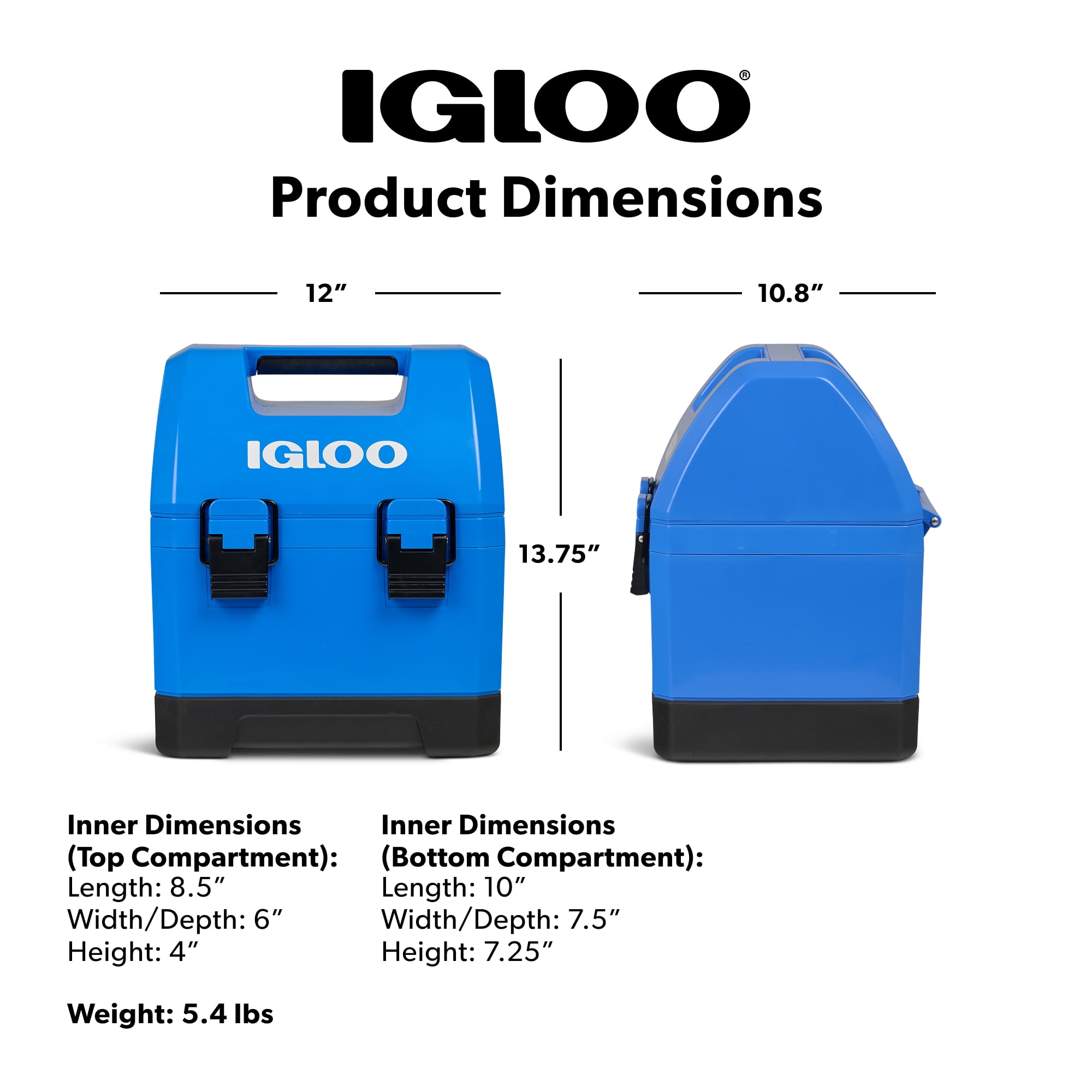 Igloo 10 QT Gripper CoolBox Personal Cooler, Blue