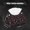 thumbnail image 6 of Lsque Humming Bird And Tropical Flowers Printed Long Tissue Box Cover Holder, Facial Paper Organizer Dispenser,Triangle with Bottom Belt, PVC Leather Decorative Organizer, 6 of 9