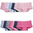 thumbnail image 3 of Fruit of the Loom Girls' Assorted Boyshort Underwear,12 Pack - Heather Assorted,Size 10, 3 of 3