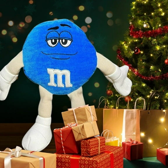 BLUE M&M Plush 15” Soft Stuffed Doll New M & M Authentic Holiday Gift New USA