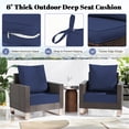thumbnail image 4 of 6" Thick Outdoor Deep Seat Cushion, 24" x 24" High-Resilience Outdoor Chair Cushions with Removable Cover, Waterproof & Fade-Resistant Replacement for Patio Furniture, 4 of 8