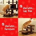 thumbnail image 4 of MWPO 15''H Multi-Step Pet Stairs for High Beds & Sofas, 3-Step Cat Stairs with 2 Toy Balls, Brown, 4 of 8
