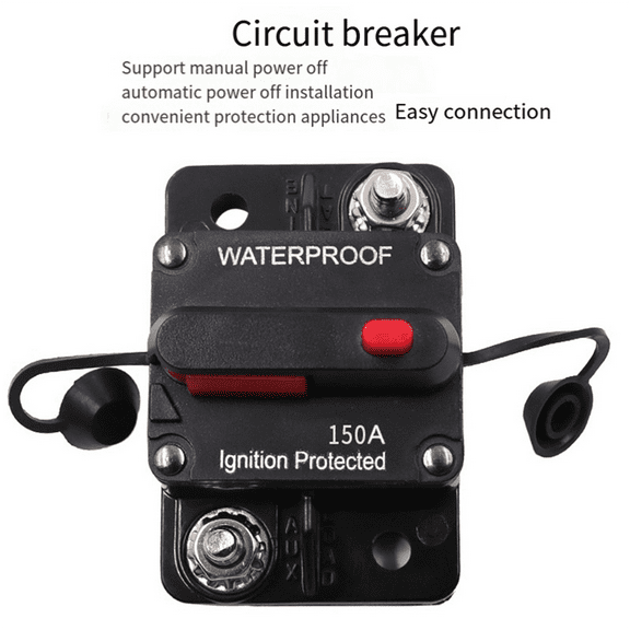 12-48V DC Circuit Breaker Fuse Reset Waterproof 150A AMP for Car Boat Auto