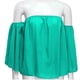 thumbnail image 5 of Blusa informal con hombros descubiertos para mujer, blusas sin tirantes, blusas con mangas de campana de color puro y sin tirantes Methold FS7048-56, 5 of 7