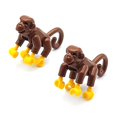 thumbnail image 2 of 5 PCS MOC Animals Building Blocks Brown Monkeys ZOO Forest Jungle Pastoral Farm Ranch Scene Bricks DIY children's Toys monkey--5PCS, 2 of 5