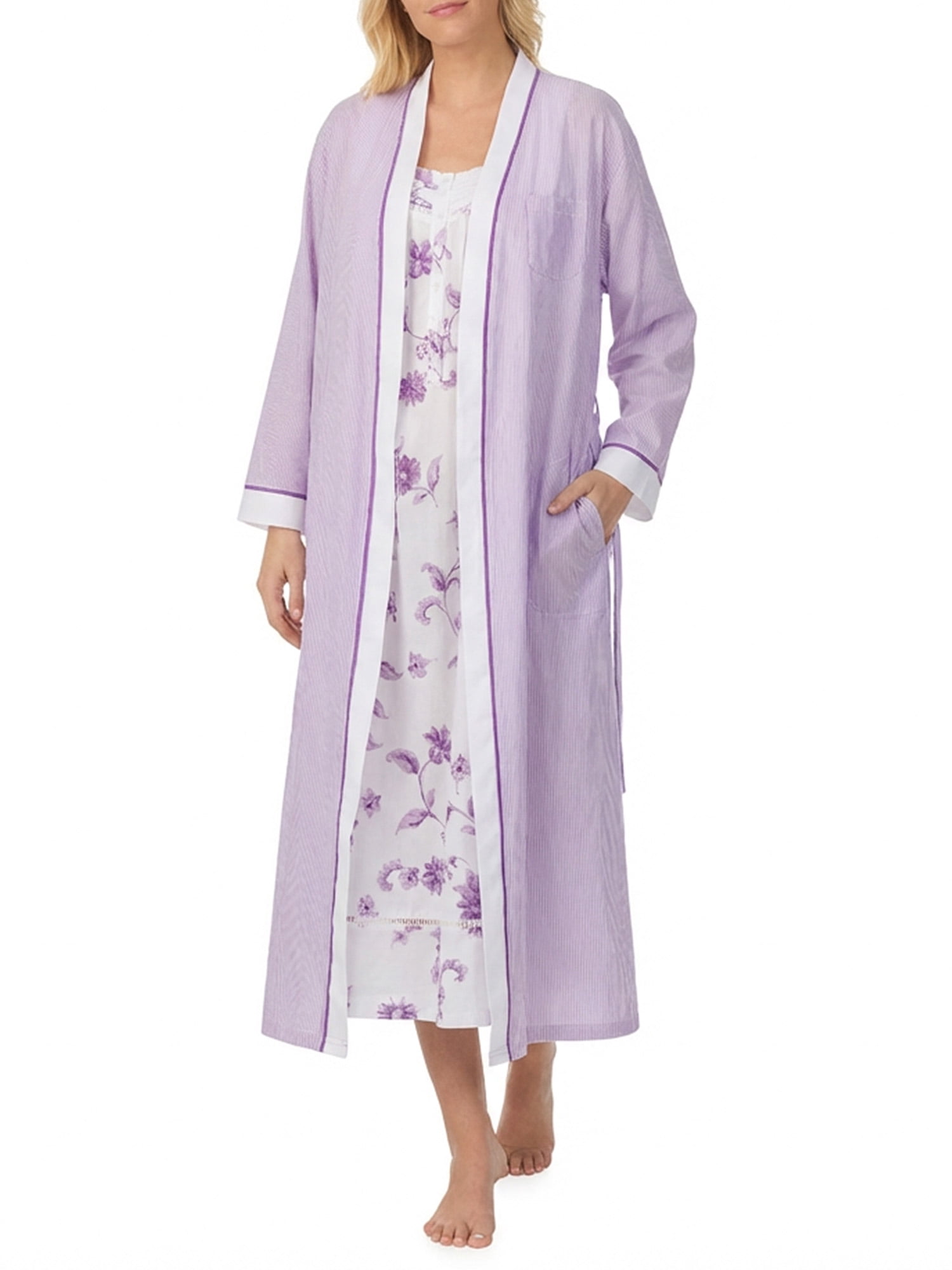 Aria Women's Lightweight Cotton Woven 50" Ballet Nightgown, Sizes XS-5X