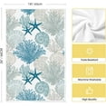 thumbnail image 6 of Stripe Coral Starfish Seahorses Whelks Summer Kitchen Towels Dish Towels, 18x26 Inch Farmhouse Decoration Hand Towels Set of 4, 6 of 6