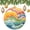 pattern-2, variant on Christmas Ornament Abstract Orange, Pink And Green Marbled Tile Double Sided Porcelain 3 Inch Marble Texture Christmas Tree Hanging Accessories Merry Xmas for Family & Friends
