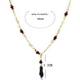 thumbnail image 5 of Black Azabache Hand Figa Charm Stainless Steel Link Chain Necklace Bracelet for Women Men 18K Gold Plated Good Luck Kabbalah Evil Eye Amulet Bracelet Protection Jewelry, 5 of 6
