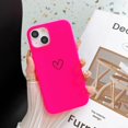 thumbnail image 6 of for Silicone iPhone 14 Case Protective Shockproof Pink Women Girls Heart with Soft Anti-Scratch Microfiber Lining Protective Phone Cases for iPhone 14, 6 of 7