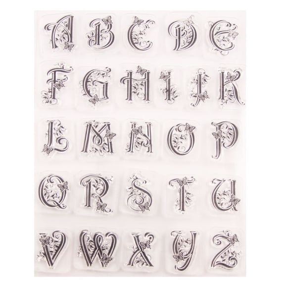 HEMLBOYW Uppese Letter Silicone Clear Seal Stamp Scrapbooking Embossing Photo Albu Silicone