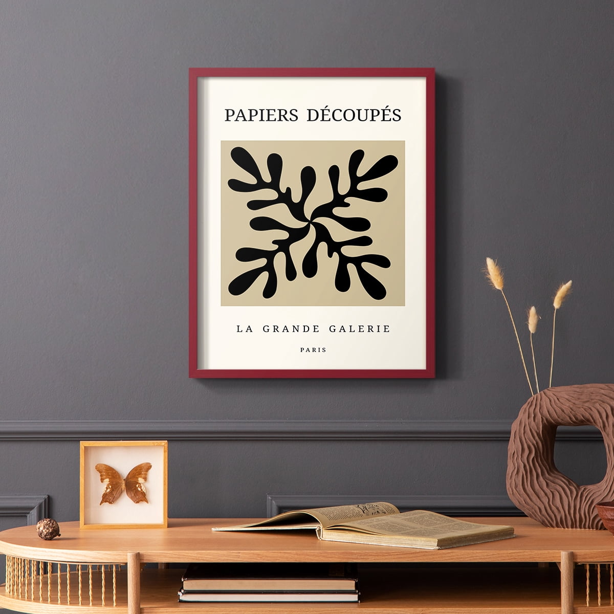 Matisse CCCXCIX in Red Solid Wood 16 x 20 Framed Print