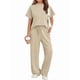 thumbnail image 3 of Traje Deportivo Informal de Dos Piezas para Mujer, Ropa Deportiva de Viaje, Corta y Pierna . Traje Color Albaricoque S, 3 of 7