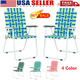 Goorabbit Folding Web Lawn Chair Set, 2 Pack Outdoor Beach Chair