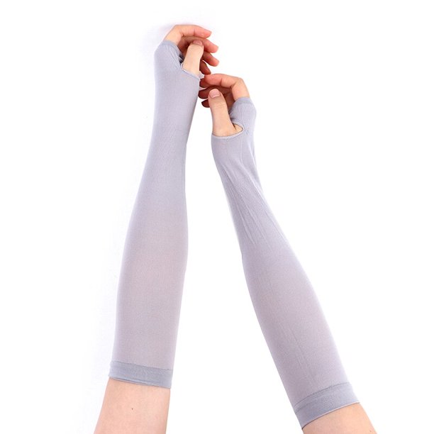 Ice Silk Sleeve Sunscreen Cuff Arm Sleeves Uv Sun Protect Anti-Slip Summer Men Women Gloves Outdoor Riding New He Qiyong unisex