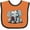 Orange and Black, variant on Inktastic Kiniart Elephant Boys or Girls Baby Bib