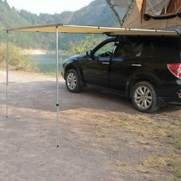 Outdoor Camping Car Tent Folding Portable Vehicle Awning Anti-UV Waterproof Shelter Family Picnic Fishing Tent 4.6x6.6Ft