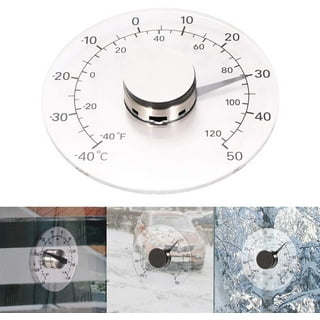 Indoor Outdoor Thermometer, Door Window Weather Thermometer Adhesive  Transparent Dial Waterproof Temperature Meter for Home, Office, Patio -  Yahoo Shopping
