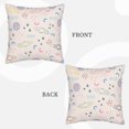 thumbnail image 7 of Velvet Decorative Throw Pillow Covers Set of 2, Soft Square Cushion Cover with Invisible Zipper Space Astronomy Spaceships Doodles Printing, 18"x18", 7 of 7