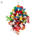 thumbnail image 2 of SPRING PARK Bird Block Toys Banana Apple Skewers Big Bunch Toys with Bells for Medium Parrots and Birds Like Amazon,African Grey and Cockatoos, 2 of 7