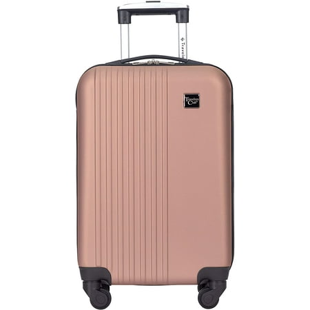 Travelers Club Cosmo Hardside Spinner Luggage, Rose Gold, Carry-On 20-Inch
