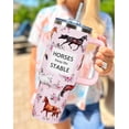 thumbnail image 2 of 40 Oz Tumbler With Handle 40oz Horse Tumbler With Lid Straw Double Insulated Travel Coffee Mug Horse Lover Gifts for Women, 2 of 6