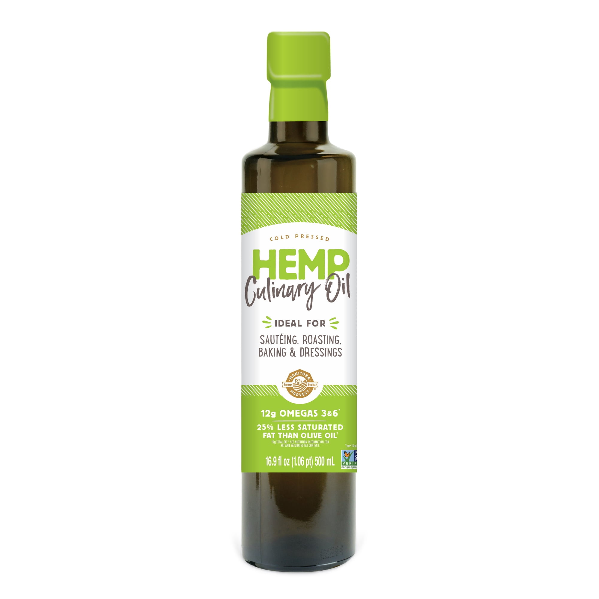 Manitoba Harvest Hemp Culinary Oil, 16.9 fl oz, Cold Pressed, 12g of Omegas