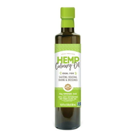 Manitoba Harvest Hemp Culinary Oil, 16.9 fl oz, Cold Pressed, 12g of Omegas