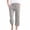 Gray, variant on Oiangi Plus Size Capris for Women Casual Cotton Linen Crop Pants Elastic Waist Drawstring Straight Leg Pants with Pockets Gray 5XL