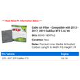 thumbnail image 2 of Cabin Air Filter - Compatible with 2013 - 2017, 2019 Cadillac XTS 3.6L V6 2014 2015 2016, 2 of 2