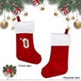 thumbnail image 4 of VEYLIN Christmas Stockings with Letters, 20 Inch Plush Christmas Stockings Large Embroidered Stockings Christmas Stockings for Kids/Adult Red Letter(O, 4 of 5