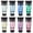 8 Galaxy Glitter Colors, variant on AUREUO Metallic Acrylic Paint Set - 8 Essential Colors 0.71 fl oz / 21ml Tubes Gold Silver Art Paints for Crafts Decor Rich Pigments Non-Toxic Painting Supplies for Artists