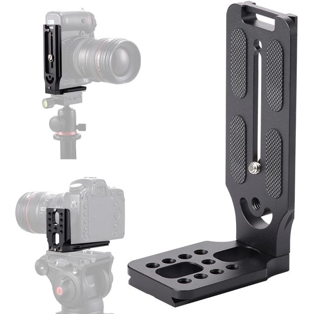 Cámara L Soporte Vertical Horizontal Switch Trípode Placa de liberación rápida Compatible con Canon Nikon Sony DJI Osmo Ronin Zhiyun Estabilizador Trípode Monopod JAMW Sencillez