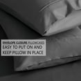 thumbnail image 3 of American Home Collection Brushed Microfiber Sheet Set, Deep Pocket Extra Soft Sheets & Pillowcases Set, 4 Pieces, King, Dark Gray, 3 of 7