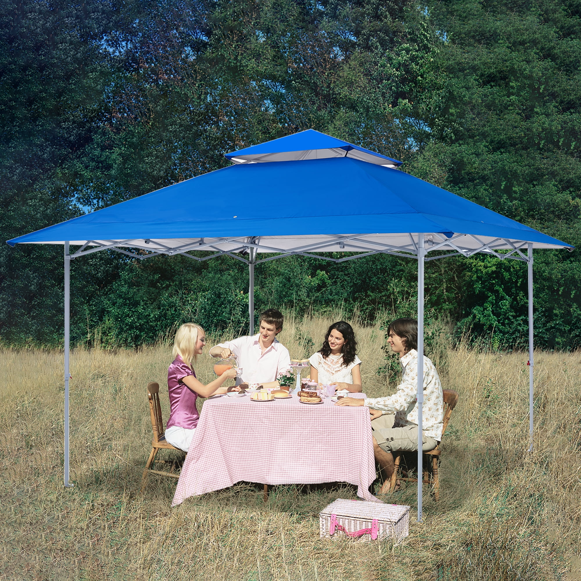 ABCCANOPY 13 ft x13 ft Outdoor Gazebo Pop up Sun Shade Canopy Tent, Blue