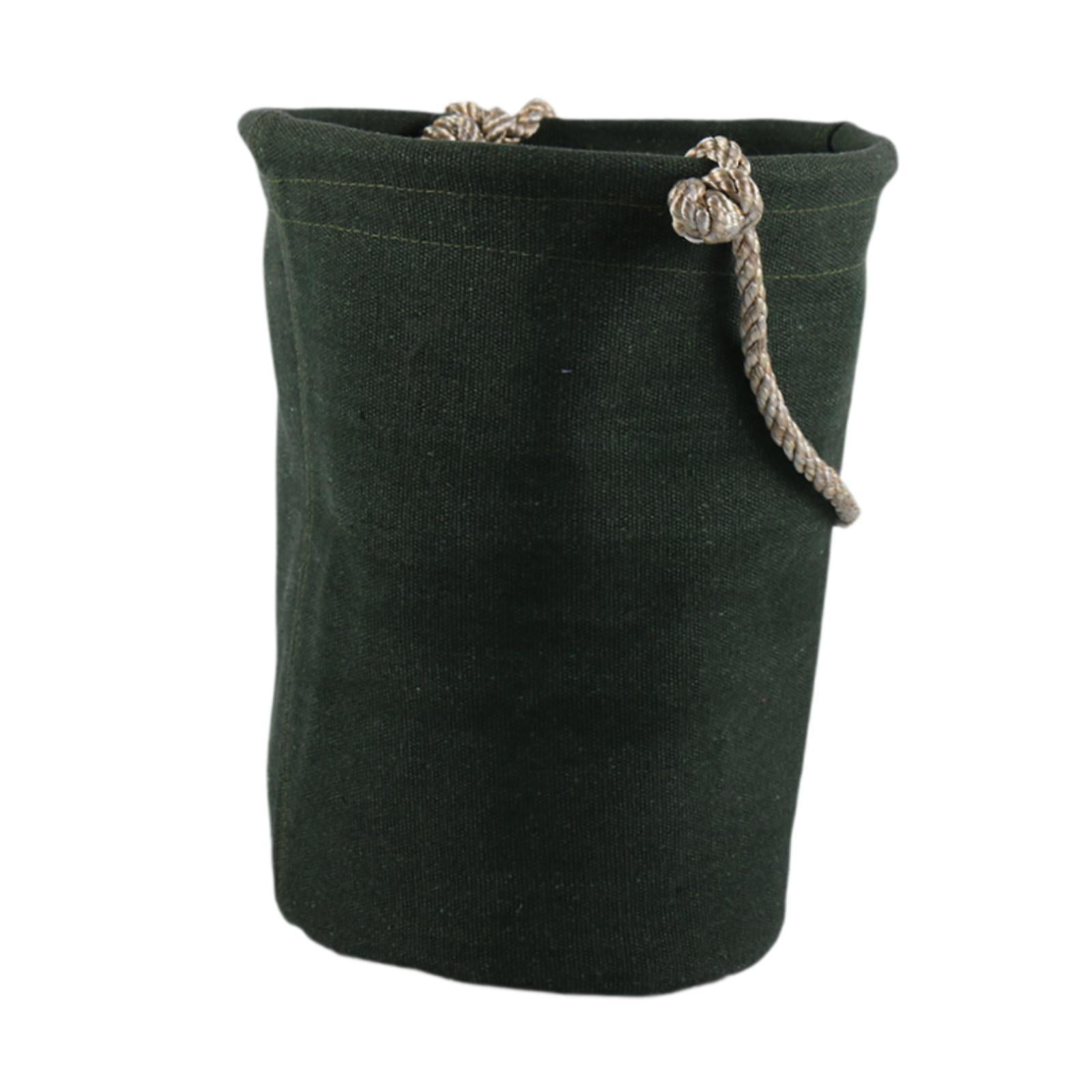 Tool Organizer Bag Canvas Bucket Carrier Foldable Storage for Home Gardeners Electricians and Plumbers