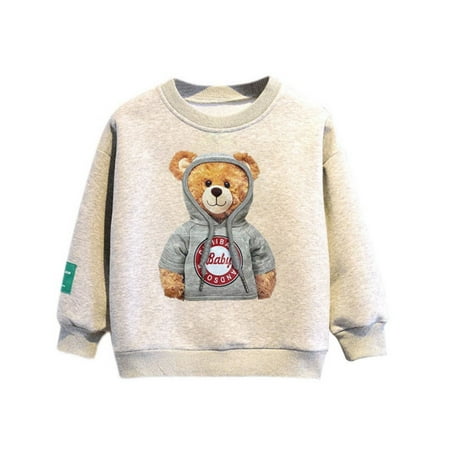 

Somenie Infant Hoodies Fleece Long Sleeve Top Shirt for Boys Little Boys Cotton Sweater，Sizes 8T-9T Gray Color