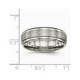 thumbnail image 2 of Primal Steel Titanium Brushed Center 7mm Ridged Edge Band, 2 of 8