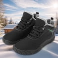 thumbnail image 1 of Botas de felpa de invierno, zapatos cálidos de piel, antideslizantes, con punta ancha, zapatos descalzos, zapatos impermeables de Trekking al aire libre para viajes y escalada, 1 of 9