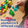 thumbnail image 3 of Ready 2 Learn-Ce10008 Hojas de coco - Juego de 50 - 6 formas - 5 colores - Contadores naturales hechos a mano para niños - Uso para manualidades, contar y clasificar, 3 of 5