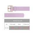 thumbnail image 4 of INSPIRE CHIC Women Faux Leather Pearl Buckle Belt 1.2" Wide Waistbelts for Jeans, 4 of 6