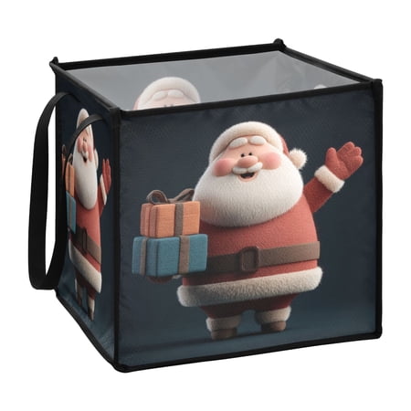 Home Organizer Foldable Fabric Storage Bin With Handle 3d Cartoon