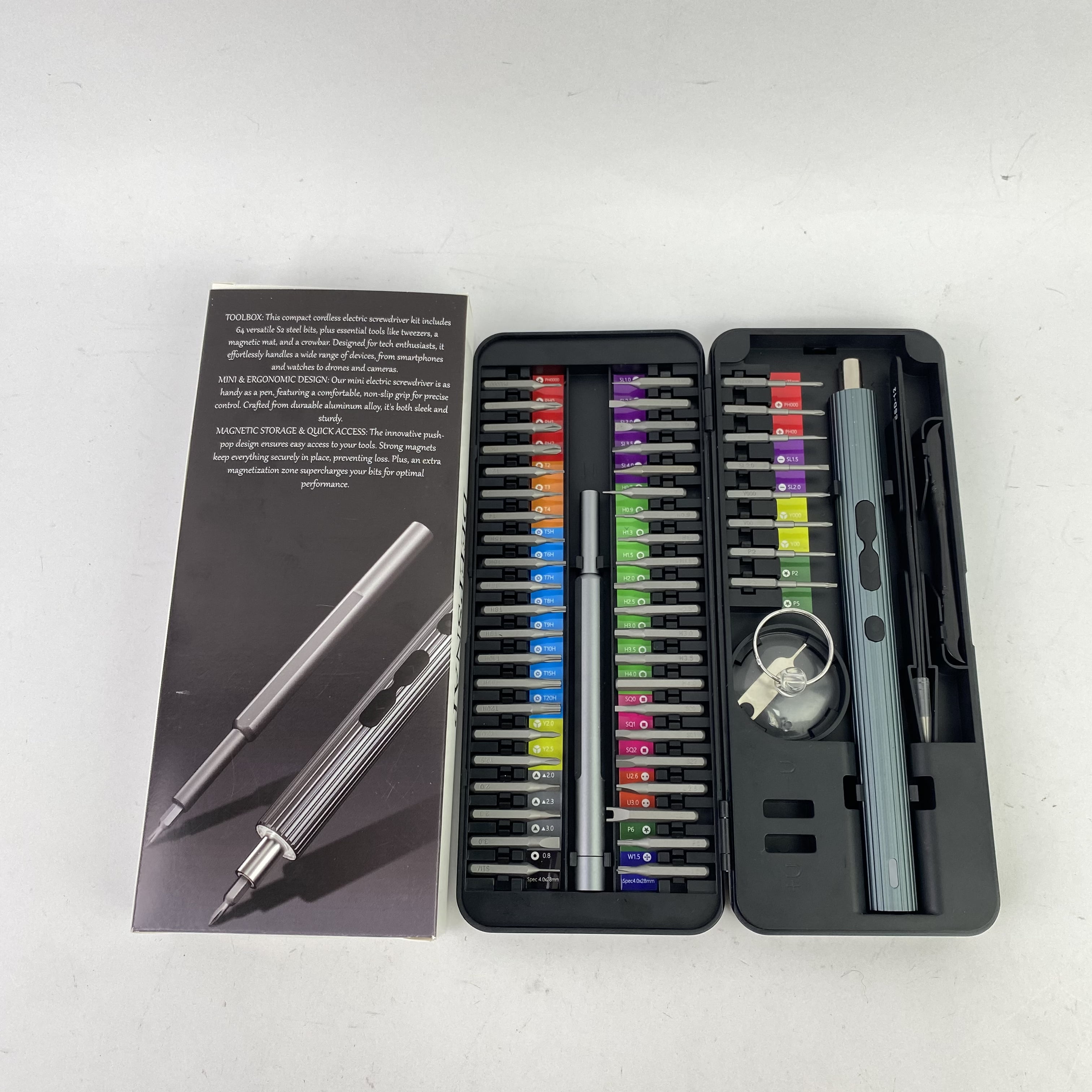 DEEPSNAP Rechargeable Electric Screwdriver with LED Light 50 in 1, Cordless Power Screwdrivers for Home Furniture Assembly Electronic Repair