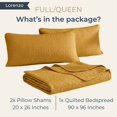 thumbnail image 6 of THD Loren - 3 Piece Full Queen Size Quilt Set, Lightweight Queen Bedspread Coverlet Set (Full/Queen, Gold), 6 of 7
