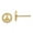 Yellow, variant on 10 Karat White Gold Polished Peace Symbol Post Earrings