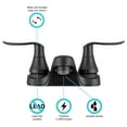 thumbnail image 3 of Dura Faucet DF-PL700LH-MB RV Bathroom Faucet with Winged Levers (Matte Black), 3 of 8