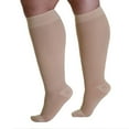 thumbnail image 4 of Extra Wide Compression Socks for Women and Men 20-30 mmHg - Beige, 4XL, 4 of 11